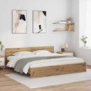 Sengestel Artisan Egetræ 200 x 200 cm Konstrueret træ