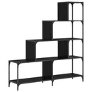 Bogreol 4 niveauer 139 x 33.5 x 149 cm Konstrueret træ Sort eg
