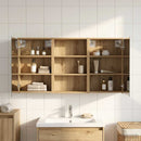 Badeværelsesskabsæt 3 stk. 126 x 16 x 62.5 cm Konstrueret træ