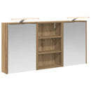 Badeværelsesskabsæt 3 stk. 126 x 16 x 62.5 cm Konstrueret træ