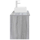 Badeværelsesmøbel sæt 2 pcs Grå Sonoma Konstrueret træ