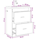 Badeværelsesmøbel sæt Sort eg 61 x 40 x 84,5 cm Konstrueret træ