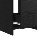 Badeværelsesmøbel sæt Sort eg 81 x 40 x 84,5 cm Konstrueret træ