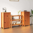 Sideboard 2 pcs Voks brun 39 x 34,5 x 80 cm Massiv fyrretræ