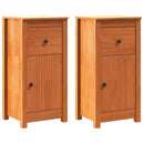 Sideboard 2 pcs Voks brun 39 x 34,5 x 80 cm Massiv fyrretræ
