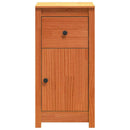 Sideboard 2 pcs Voks brun 39 x 34,5 x 80 cm Massiv fyrretræ