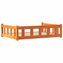 Hundeseng 105,5 x 75,5 x 28 cm Massivt fyrretræ Voksbrun