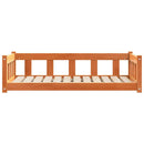 Hundeseng 105,5 x 75,5 x 28 cm Massivt fyrretræ Voksbrun