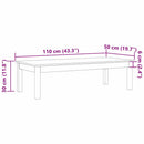 Sofabord Max Brun 110 x 50 x 30 cm Massiv fyrretræ