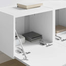 TV vægskab 2 pcs Hvid 39 x 31 x 29,5 cm Konstrueret træ