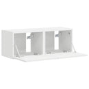 TV vægskab 2 pcs Hvid 39 x 31 x 29,5 cm Konstrueret træ