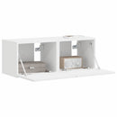 TV vægskab 2 pcs Hvid 39 x 31 x 29,5 cm Konstrueret træ