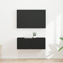 TV vægskab 2 pcs Sort 39 x 31 x 29,5 cm Konstrueret træ