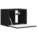 TV vægskab 2 pcs Sort 39 x 31 x 29,5 cm Konstrueret træ