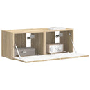 TV vægskab 2 pcs Sonoma 39 x 31 x 29,5 cm Konstrueret træ