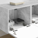 TV vægskab 2 pcs Beton 39 x 31 x 29,5 cm Konstrueret træ
