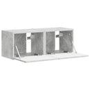 TV vægskab 2 pcs Beton 39 x 31 x 29,5 cm Konstrueret træ