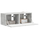 TV vægskab 2 pcs Beton 39 x 31 x 29,5 cm Konstrueret træ
