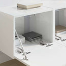 TV vægskab 2 pcs Gloss Hvid 39 x 31 x 29,5 cm Konstrueret træ