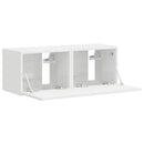 TV vægskab 2 pcs Gloss Hvid 39 x 31 x 29,5 cm Konstrueret træ