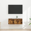 TV vægskab 2 pcs Røget eg 39 x 31 x 29,5 cm Konstrueret træ
