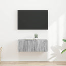 TV vægskab 2 pcs Grå Sonoma 39 x 31 x 29,5 cm Konstrueret træ