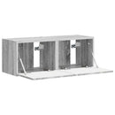 TV vægskab 2 pcs Grå Sonoma 39 x 31 x 29,5 cm Konstrueret træ