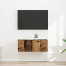 TV vægskab 2 pcs Gammelt træ 39 x 31 x 29,5 cm Konstrueret træ