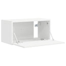 TV vægskab Vægmonteret Hvid 60 x 31 x 29,5 cm Konstrueret træ