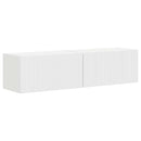 TV vægskab 2 pcs Hvid 60 x 31 x 29,5 cm Konstrueret træ