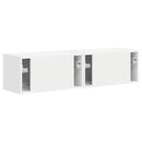 TV vægskab 2 pcs Hvid 60 x 31 x 29,5 cm Konstrueret træ