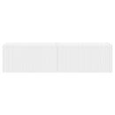 TV vægskab 2 pcs Hvid 60 x 31 x 29,5 cm Konstrueret træ