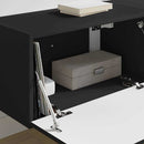 TV vægskab 2 pcs Sort 60 x 31 x 29,5 cm Konstrueret træ