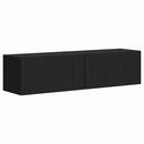 TV vægskab 2 pcs Sort 60 x 31 x 29,5 cm Konstrueret træ