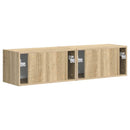 TV vægskab 2 pcs Sonoma 60 x 31 x 29,5 cm Konstrueret træ