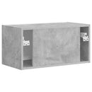TV vægskab Vægmonteret Beton 60 x 31 x 29,5 cm Konstrueret træ