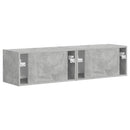 TV vægskab 2 pcs Beton 60 x 31 x 29,5 cm Konstrueret træ