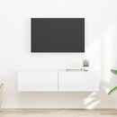 TV vægskab 2 pcs Gloss Hvid 60 x 31 x 29,5 cm Konstrueret træ