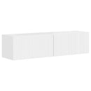 TV vægskab 2 pcs Gloss Hvid 60 x 31 x 29,5 cm Konstrueret træ