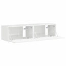 TV vægskab 2 pcs Gloss Hvid 60 x 31 x 29,5 cm Konstrueret træ