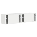 TV vægskab 2 pcs Gloss Hvid 60 x 31 x 29,5 cm Konstrueret træ