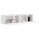 TV vægskab 2 pcs Gloss Hvid 60 x 31 x 29,5 cm Konstrueret træ
