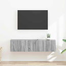 TV vægskab 2 pcs Grå Sonoma 60 x 31 x 29,5 cm Konstrueret træ