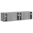 TV vægskab 2 pcs Grå Sonoma 60 x 31 x 29,5 cm Konstrueret træ