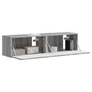 TV vægskab 2 pcs Grå Sonoma 60 x 31 x 29,5 cm Konstrueret træ