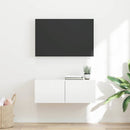 TV vægskab Vægmonteret Hvid 78,5 x 31 x 29,5 cm Konstrueret træ