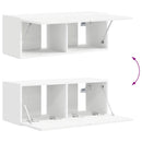 TV vægskab Vægmonteret Hvid 78,5 x 31 x 29,5 cm Konstrueret træ
