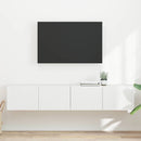 TV vægskab 2 pcs Hvid 78,5 x 31 x 29,5 cm Konstrueret træ