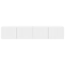 TV vægskab 2 pcs Hvid 78,5 x 31 x 29,5 cm Konstrueret træ