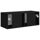 TV vægskab Vægmonteret Sort 78,5 x 31 x 29,5 cm Konstrueret træ
